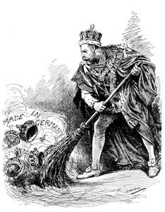 468px A Good Riddance   George V of the United Kingdom cartoon in Punch%2C 1917